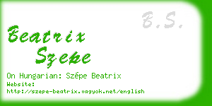 beatrix szepe business card
