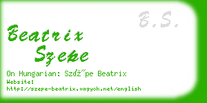 beatrix szepe business card